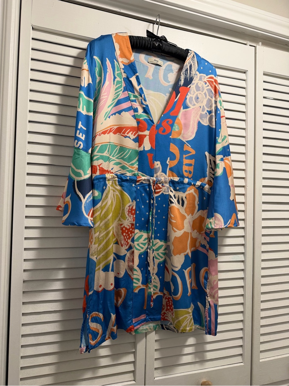 Maaji Vibrant Blue Tropical Print Mini Dress - Picture 3 of 13
